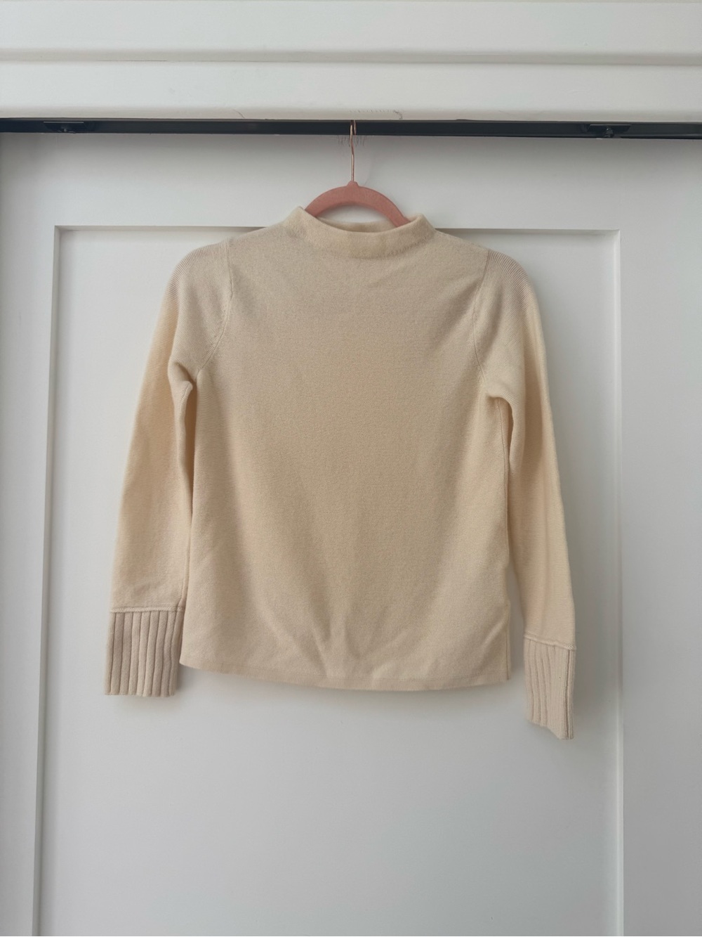 Club Monaco Wool Cream Mock Neck Sweater